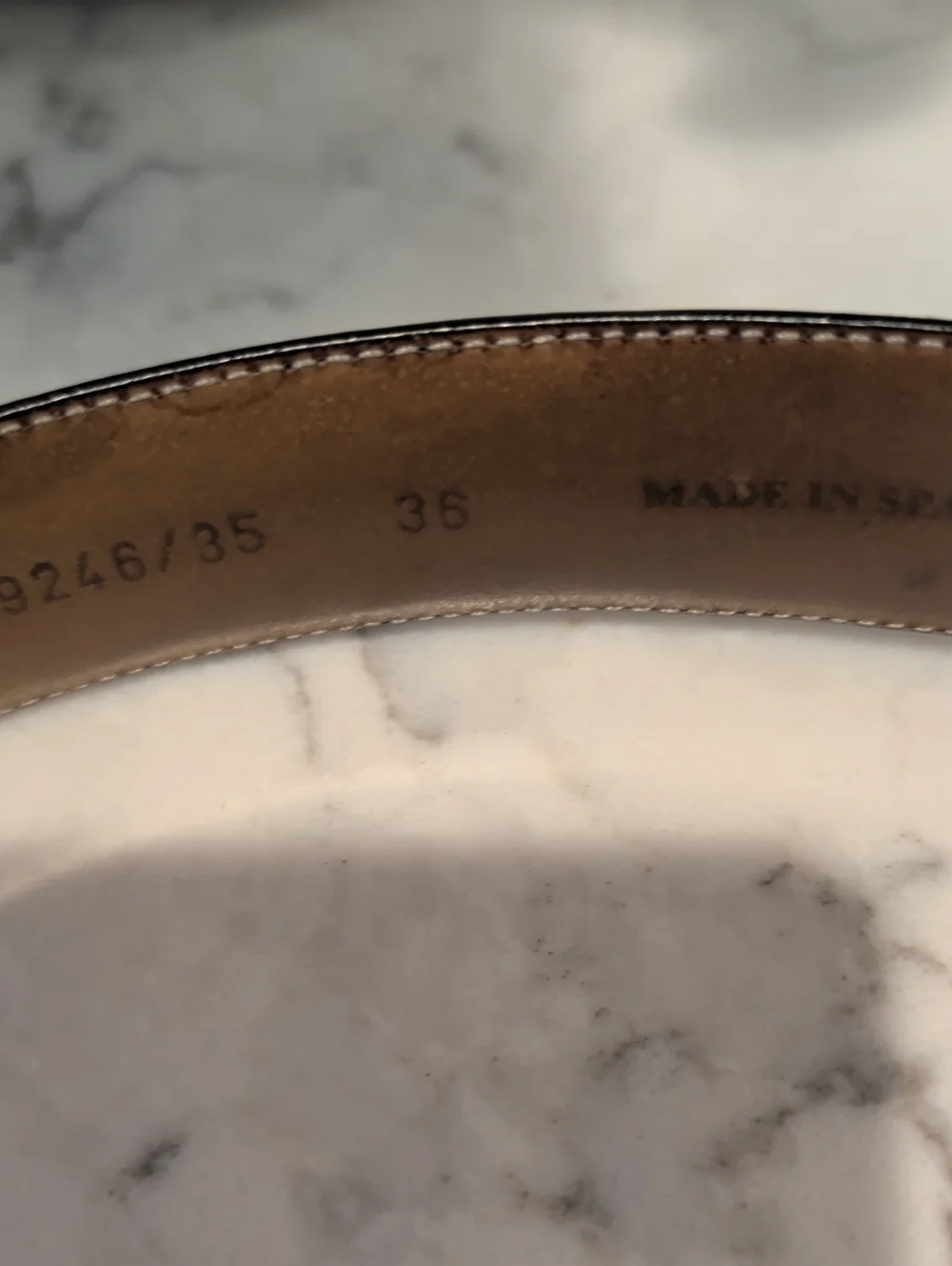 Handmade Black Leather Men's Belt with Silver Buckle